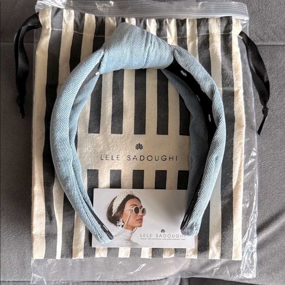🆕 Lele Sadoughi Denim Knotted Headband